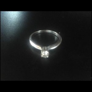 Sterling Silver Diamond Ring