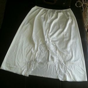 Vanity Fair White Half Slip