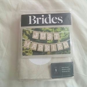 Just Married  Fabric Banner