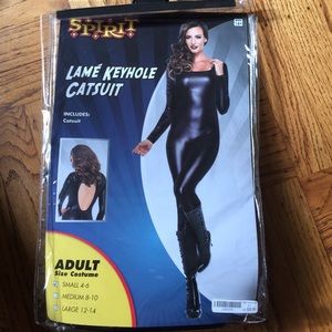 Catsuit black pleather small