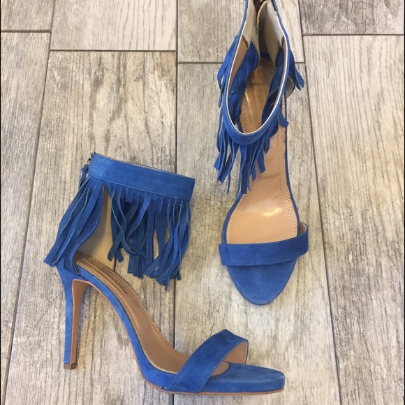 BCBGMaxAzria Shoes - 🆕BCBGMaxAzria Blue Fringe Heels