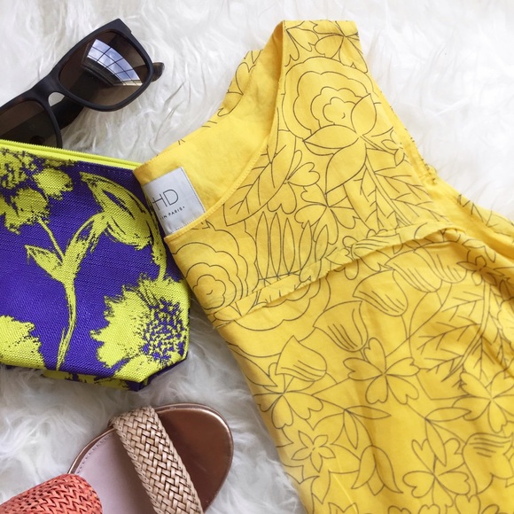 Anthropologie Dresses & Skirts - Anthropologie Canary Yellow Floral Shift Dress