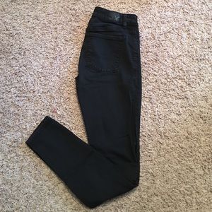 American Eagle Black Hi Rise Jeggings-Size 2