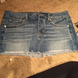 American eagle jean mini skirt