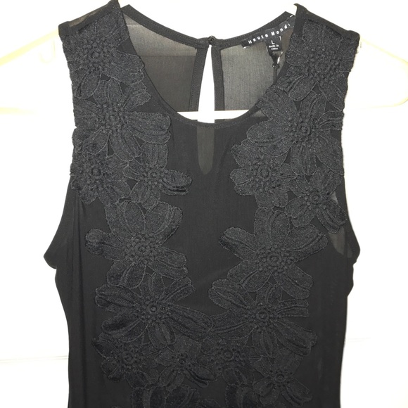 Sheer black body suit