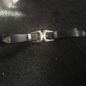 Double Buckle Black Belt