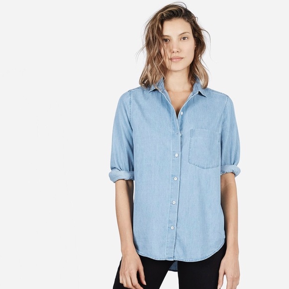Everlane Tops - Everlane Long Sleeve Light Denim Shirt