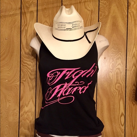 Fight Hard ladies black tank