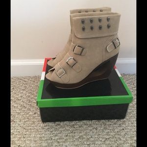 Bucco Peep Toe Bootie. Brand New! Never Worn!