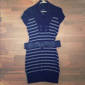 Sweater dress&belt