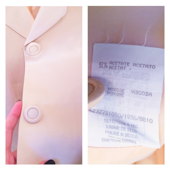 Faux Raw Silk Blazer Made In France - Picture 4 of 5