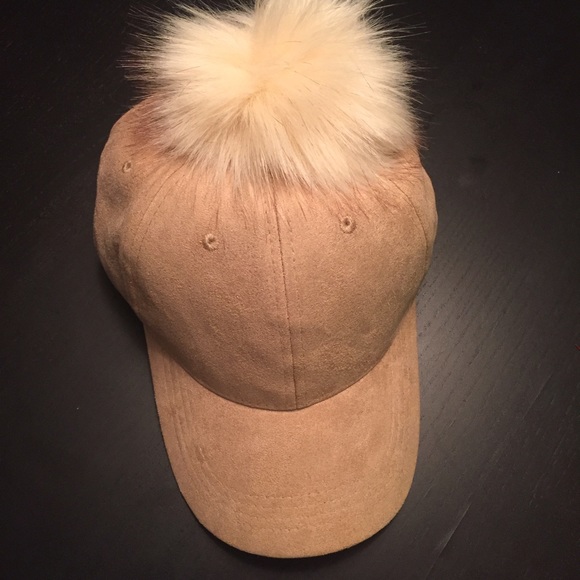 • camel vegan suede baseball hat • - Picture 2 of 3