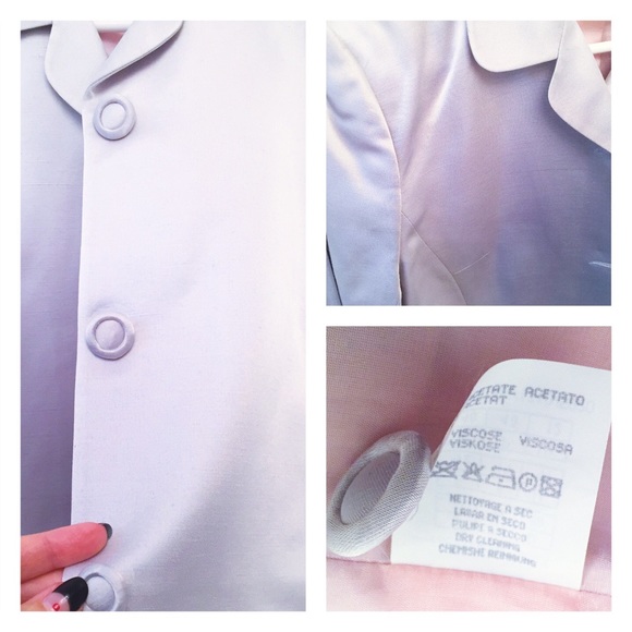 Faux Raw Silk Blazer Made In France - Picture 4 of 5