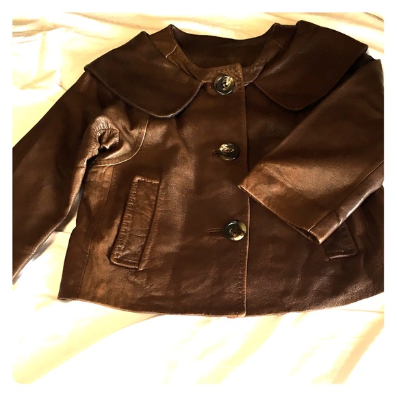 BCBG Leather Crop Jacket