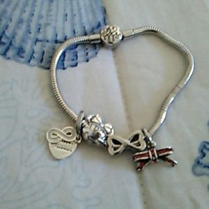 Pandora bracelet and charms