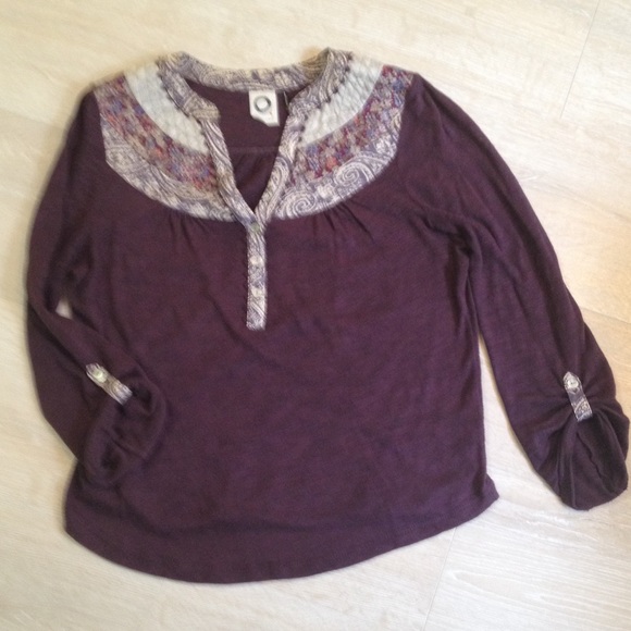Purple  Anthropologie top by Akemi & Kin