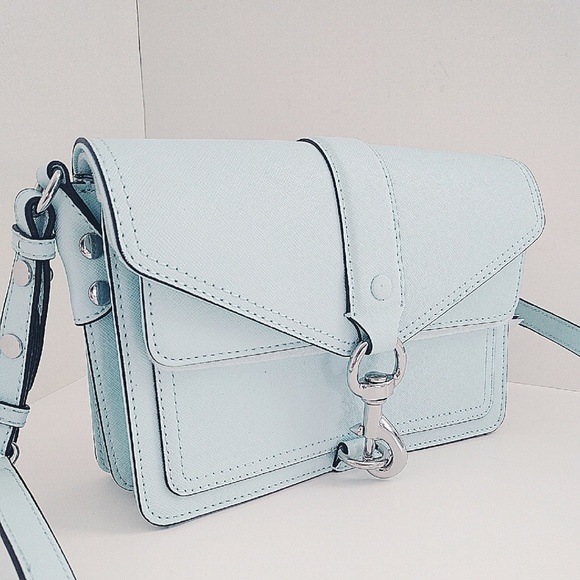 📣Rebecca Minkoff Hudson Moto Mini Crossbody Mint - Picture 2 of 4