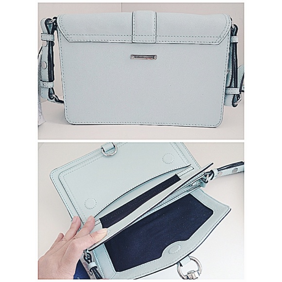 📣Rebecca Minkoff Hudson Moto Mini Crossbody Mint - Picture 3 of 4