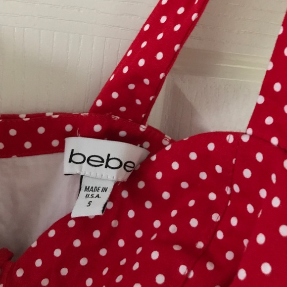 Bebe Red Polka Dot Top - Picture 3 of 3