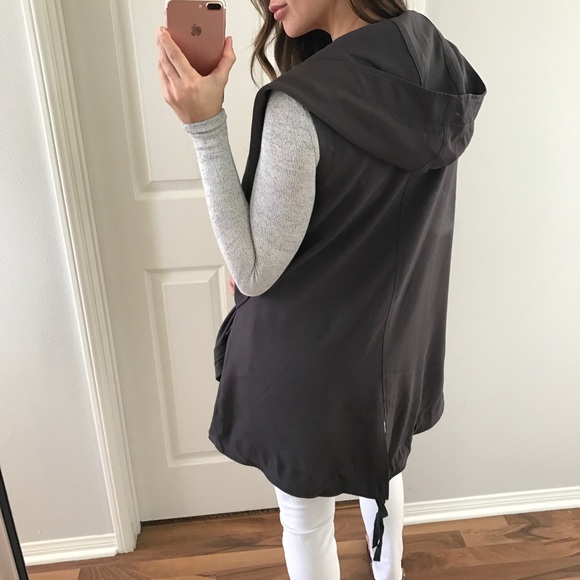 ⭐️SALE & Last • Dark Grey Drape Jacket Vest - Picture 2 of 4