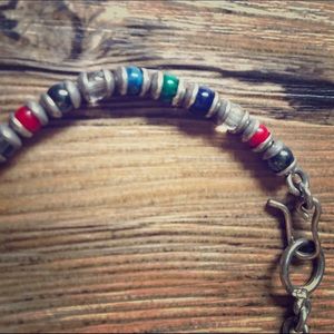 Sterling silver and mixed stone bracelet.