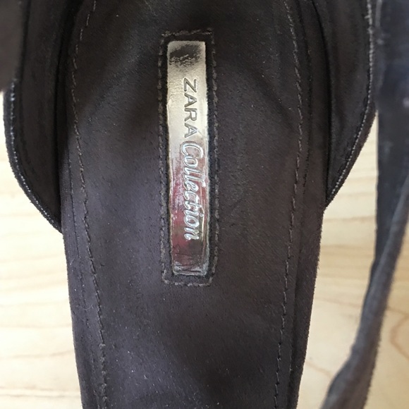 Just Reduced Zara Open Toe Heel Sandals - Picture 3 of 4