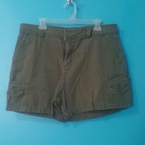 Olive Green Cargo Shorts