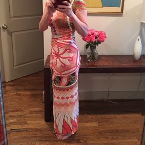 Cavalli short sleeve shirt & skirt set, size 40