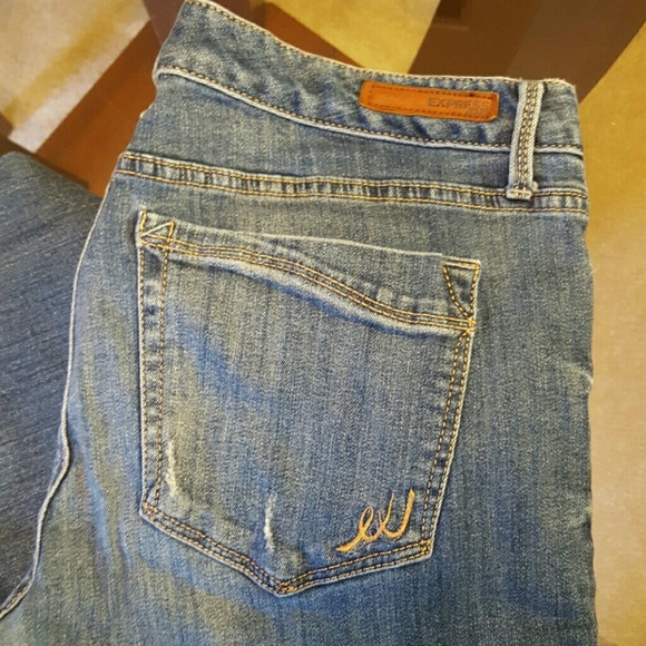 Express barely-boot distressed jeans - sz 12R