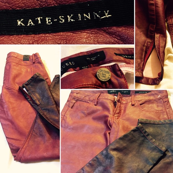 Red/black ombré leather pants( SOLD)