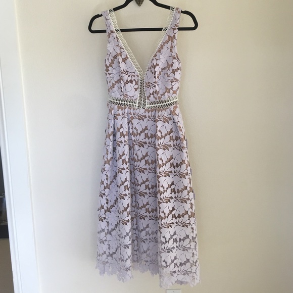 Self Portrait A-Line Lavender Dress NWT Size 2