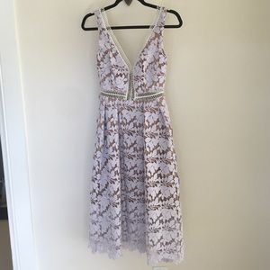 Self Portrait A-Line Lavender Dress NWT Size 2