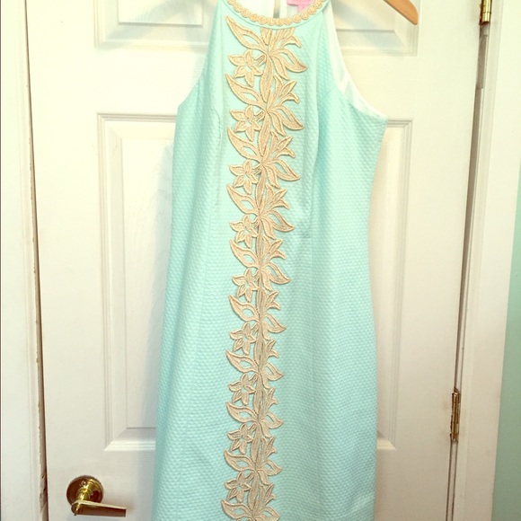 Lilly Pulitzer "Pearl" shift dress in Whisper Blue