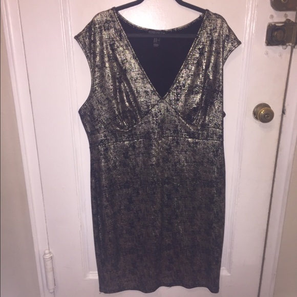Silver and black body con dress