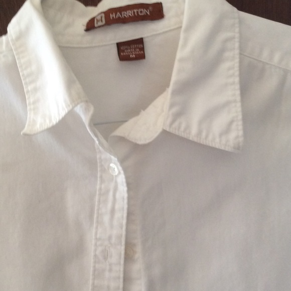 100% cotton white button down shirt