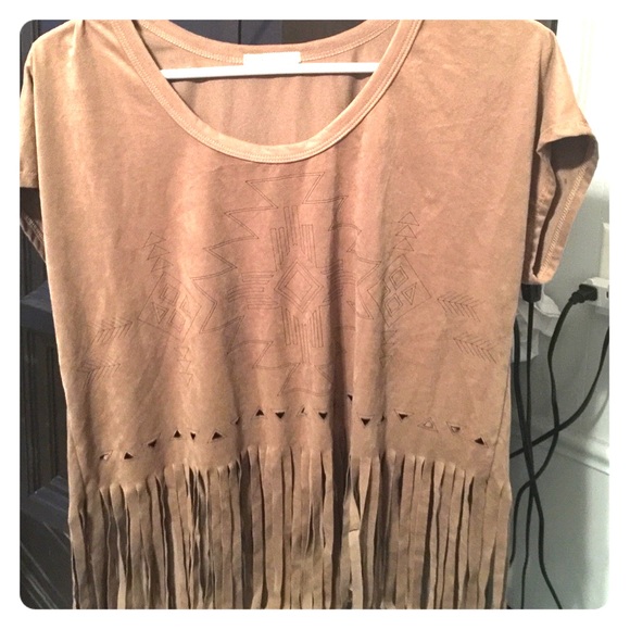 Fringe Brown Top - Picture 1 of 2