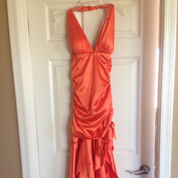 Orange Morgan and Co Prom Dress