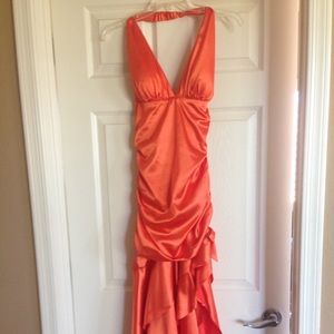 Orange Morgan and Co Prom Dress