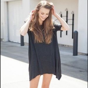 Brandy Melville Charcoal Grey T-Shirt Dress