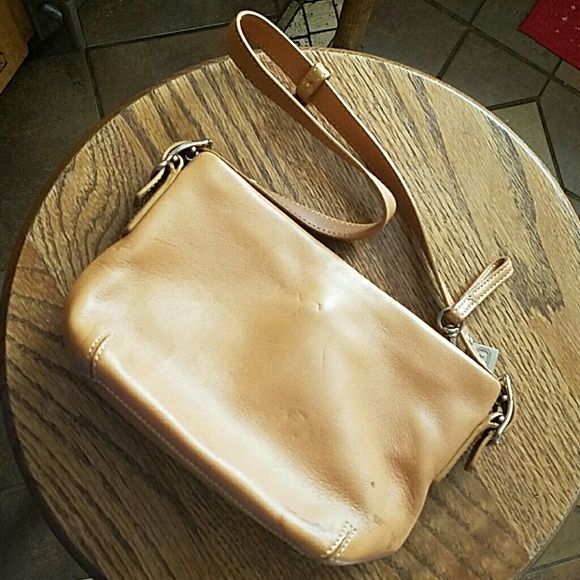 Tan Coach handbag