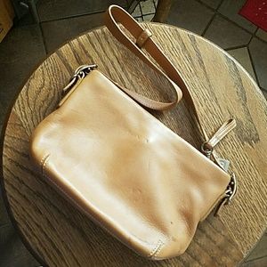 Tan Coach handbag