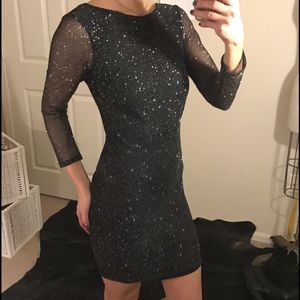 ✨NWT✨ Topshop black glitter dress