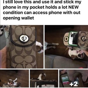 Coach wristlet wallet phone holder