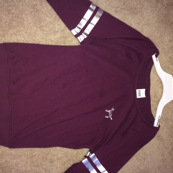 VS PINK maroon bling shirt