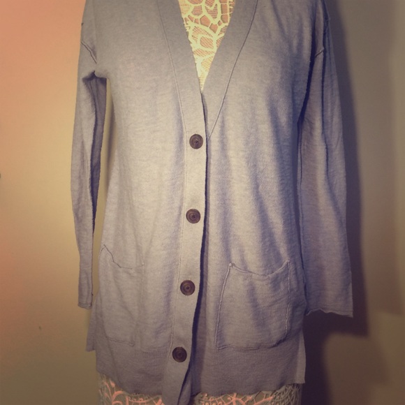 Eddie Bauer Light Grey Cardigan