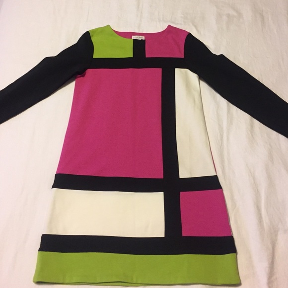 Girls color block long sleeve dress - Picture 1 of 1
