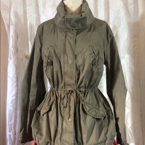 Olive Waist Tie Jacket