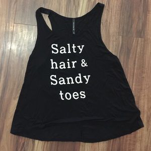 New salty hair and sandy toes tank
