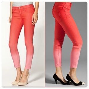 Coral Ombré Skinny Jeans