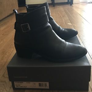 All black Vince Camuto booties